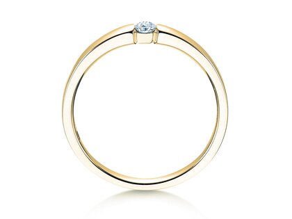 Anillo de compromiso Infinity Petite en 14K oro amarillo con diamante 0,09ct G/SI
