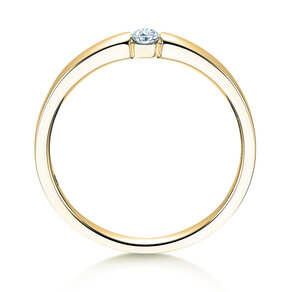 Anillo de compromiso Infinity Petite en 14K oro amarillo con diamante 0,09ct G/SI
