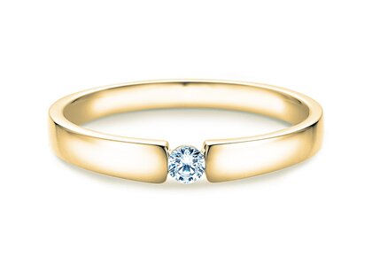 Anillo de compromiso Infinity Petite en 14K oro amarillo con diamante 0,09ct G/SI