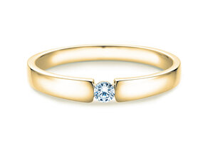 Anillo de compromiso Infinity Petite en 14K oro amarillo con diamante 0,09ct G/SI