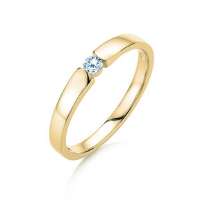 Anillo de compromiso Infinity Petite en 14K oro amarillo con diamante 0,09ct G/SI