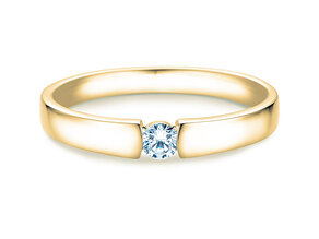 Anillo de compromiso Infinity Petite en 14K oro amarillo con diamante 0,13ct G/SI
