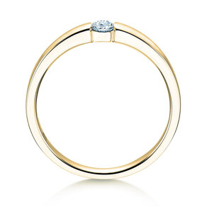 Anillo de compromiso Infinity Petite en 14K oro amarillo con diamante 0,13ct G/SI