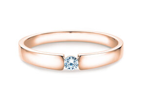 Anillo de compromiso Infinity Petite en 14K oro rosa con diamante 0,09ct G/SI
