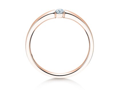 Anillo de compromiso Infinity Petite en 14K oro rosa con diamante 0,09ct G/SI