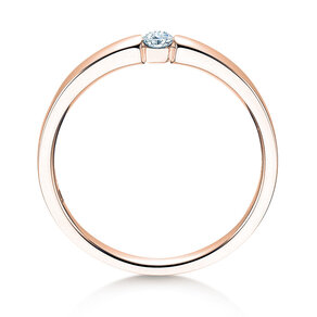Anillo de compromiso Infinity Petite en 14K oro rosa con diamante 0,09ct G/SI