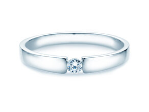 Anillo de compromiso Infinity Petite en 14K oro blanco con diamante 0,09ct G/SI