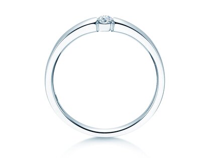 Anillo de compromiso Infinity Petite en 14K oro blanco con diamante 0,09ct G/SI