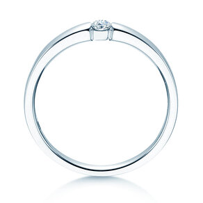 Anillo de compromiso Infinity Petite en 14K oro blanco con diamante 0,09ct G/SI