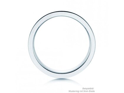 Anillo para hombre Modern 3mm en plata 925/- mate