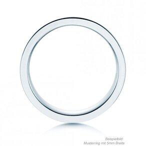 Anillo para hombre Modern 3mm en plata 925/- mate
