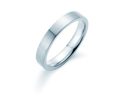 Anillo para hombre Modern 4mm en plata 925/- mate