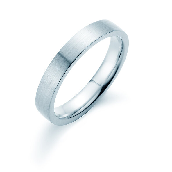 Anillo para hombre Modern 4mm en plata 925/- mate