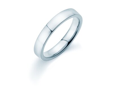 Anillo para hombre Modern en 18K oro blanco pulido