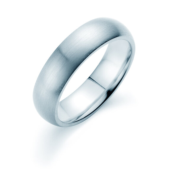 Anillo para hombre Classic 6mm en plata 925/- mate