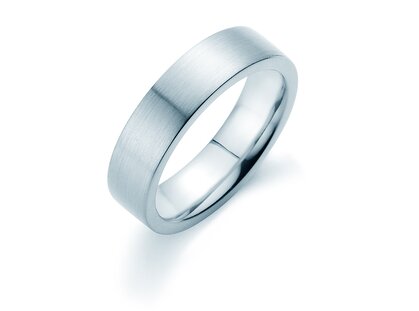 Anillo para hombre Modern 5,5mm en platino 950/- mate