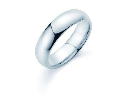 Anillo para hombre Classic 6mm en plata 925/- pulido