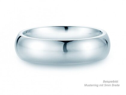 Anillo para hombre Classic 6mm en 14K oro blanco pulido