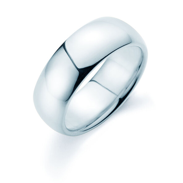Anillo para hombre Classic 7,5mm en plata 925/- pulido