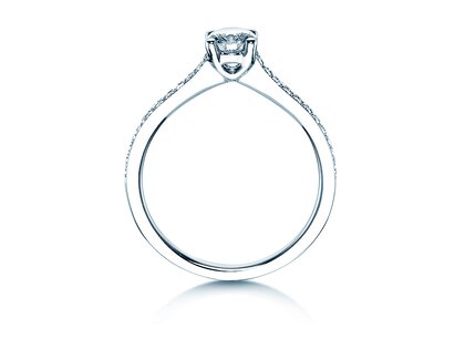 Anillo de compromiso Claire en 18K oro blanco con diamantes 0,70ct G/SI