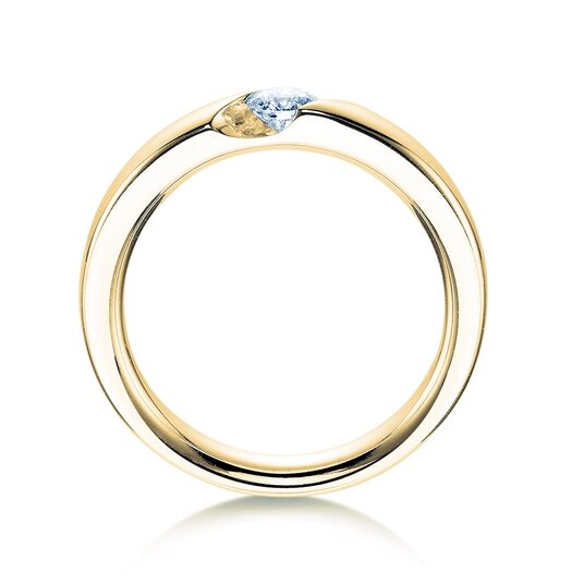 Anillo de compromiso Italic en 9K oro amarillo con diamante de laboratorio 0,50ct E/VS