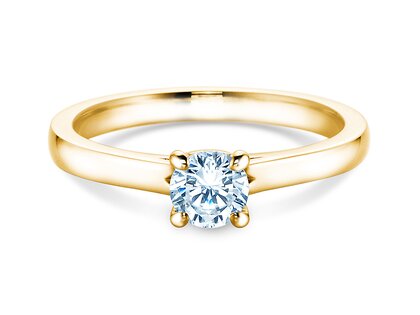 Anillo de compromiso Romance en 9K oro amarillo con diamante 0,50ct G/SI