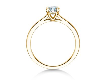 Anillo de compromiso Romance en 9K oro amarillo con diamante 0,50ct G/SI
