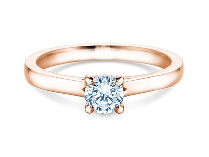 Anillo de compromiso Romance en 14K oro rosa con diamante 0,50ct H/SI
