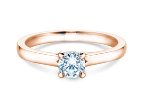 Anillo de compromiso Romance en 14K oro rosa con diamante 0,50ct H/SI