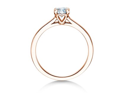 Anillo de compromiso Romance en 14K oro rosa con diamante 0,50ct H/SI
