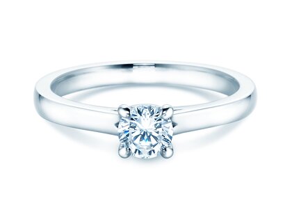 Anillo de compromiso Romance en 14K oro blanco con diamante 0,50ct H/SI