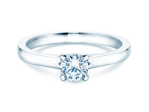 Anillo de compromiso Romance en 14K oro blanco con diamante 0,50ct H/SI