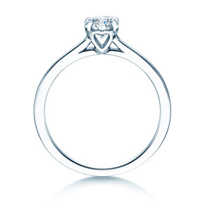 Anillo de compromiso Romance en 14K oro blanco con diamante 0,50ct H/SI