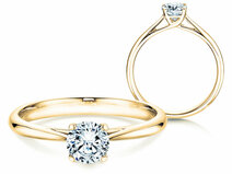 Anillo de compromiso Delight en 18K oro amarillo con diamante 0,50ct G/SI