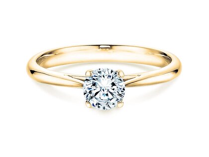 Anillo de compromiso Delight en 14K oro amarillo con diamante 0,50ct H/SI