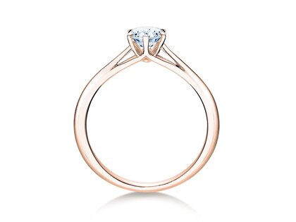 Anillo de compromiso Heaven 6 en 14K oro rosa con diamante de laboratorio 0,50ct E/VS