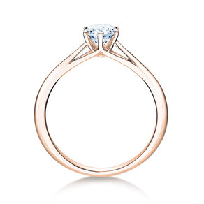 Anillo de compromiso Heaven 6 en 14K oro rosa con diamante de laboratorio 0,50ct E/VS