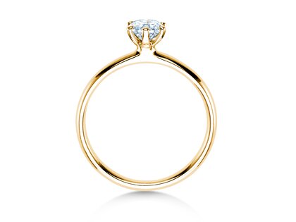 Anillo de compromiso Classic 6 en oro amarillo
