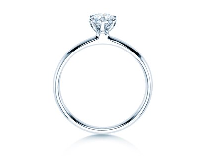 Anillo de compromiso Classic 6 en 18K oro blanco con diamante 0,50ct D/IF