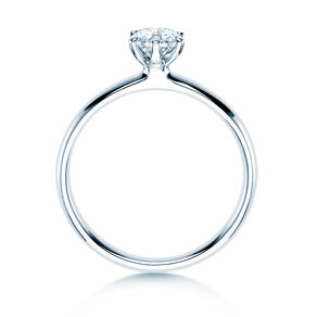 Anillo de compromiso Classic 6 en 18K oro blanco con diamante 0,50ct D/IF