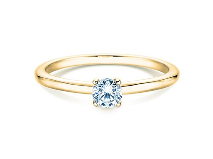 Anillo de compromiso Classic 4 en 14K oro amarillo con diamante 0,25ct G/IF