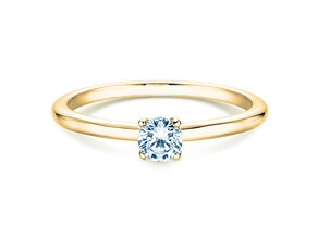 Anillo de compromiso Classic 4 en 14K oro amarillo con diamante 0,25ct G/IF