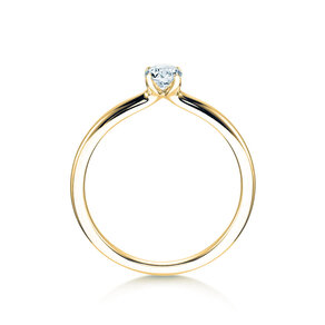 Anillo de compromiso Classic 4 en 14K oro amarillo con diamante 0,25ct G/IF
