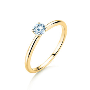 Anillo de compromiso Classic 4 en 14K oro amarillo con diamante 0,25ct G/IF