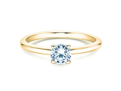 Anillo de compromiso Classic 4 en 14K oro amarillo con diamante 0,40ct G/SI