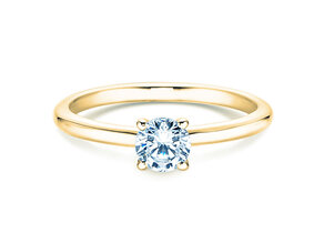Anillo de compromiso Classic 4 en 14K oro amarillo con diamante 0,40ct G/SI