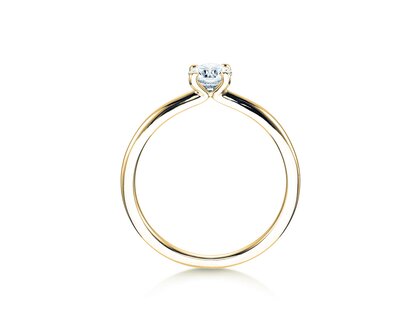 Anillo de compromiso Classic 4 en 14K oro amarillo con diamante 0,40ct G/SI