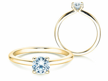 Anillo de compromiso Classic 4 en 9K oro blanco con diamante 0,50ct H/SI
