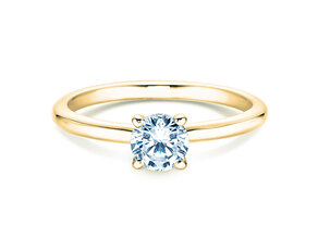 Anillo de compromiso Classic 4 en 9K oro amarillo con diamante 0,50ct G/SI