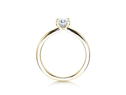 Anillo de compromiso Classic 4 en 9K oro amarillo con diamante 0,50ct G/SI